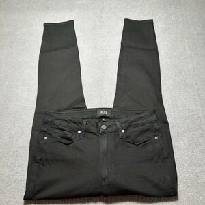 Paige Hoxton Ankle Skinny Jeans Black Womens 30x28 High Rise Stretch‎ Fit